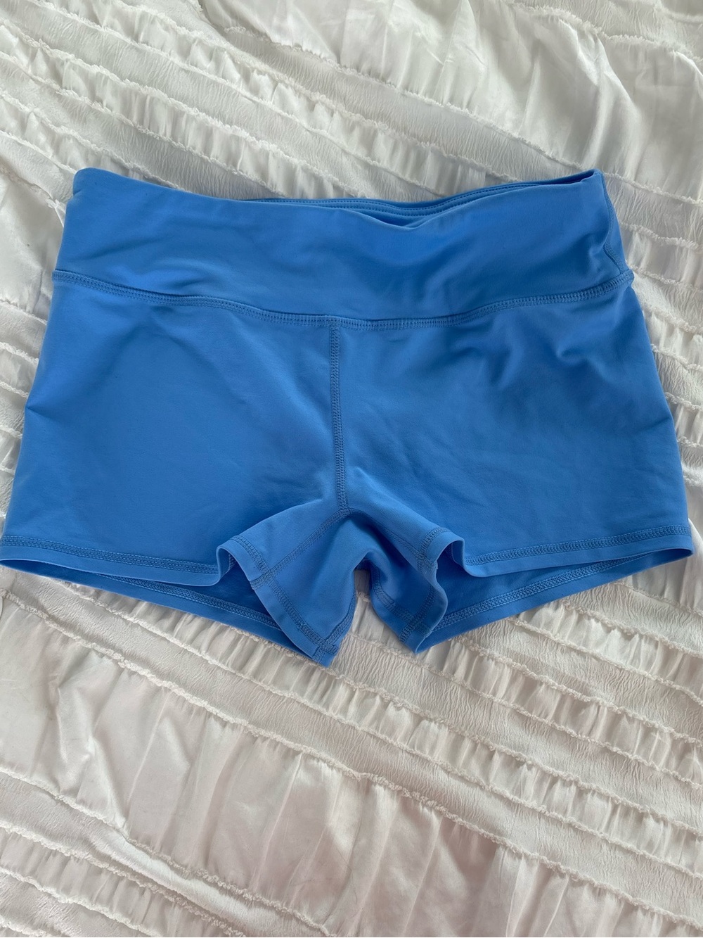 Women's Blue Performance Yoga Shorts
